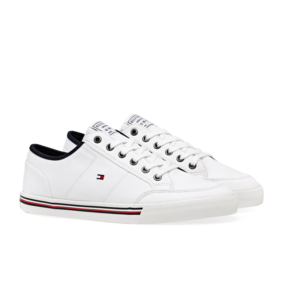 White Canvas Trainers Q7115