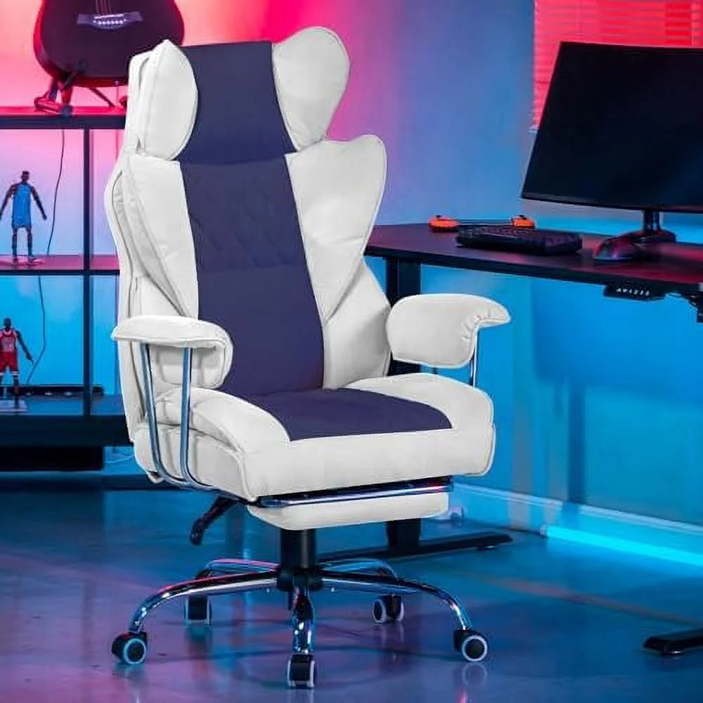 Gaming Chair with Pocket Spring Lumbar Support and Footrest T69646