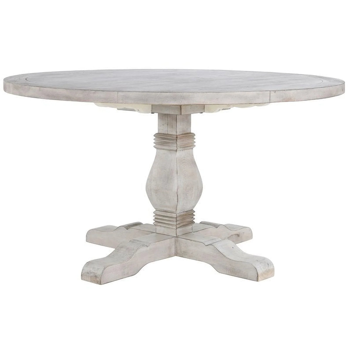 55" Round Solid Pine Wood Dining Table J916375
