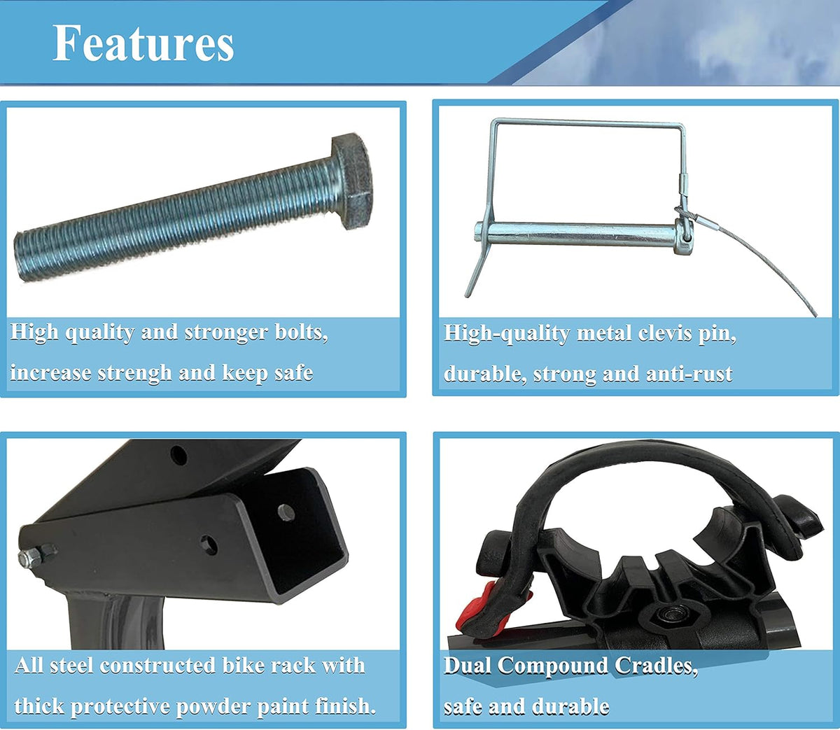 Bikes Mount Hitch Rack 4-Bikes A18352