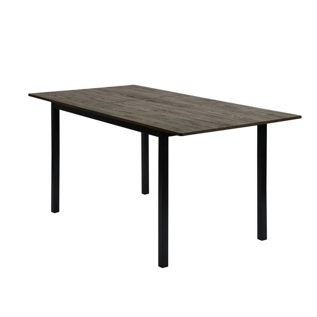 63" Extendable Dining Table with Self-Storing Leaf H1832