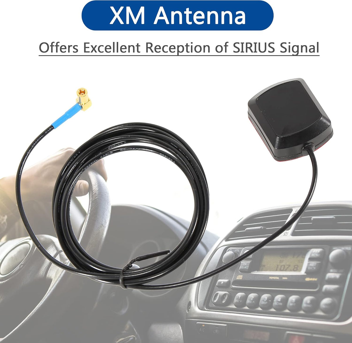 8 Ft Magnetic Satellite Radio Antenna M47945