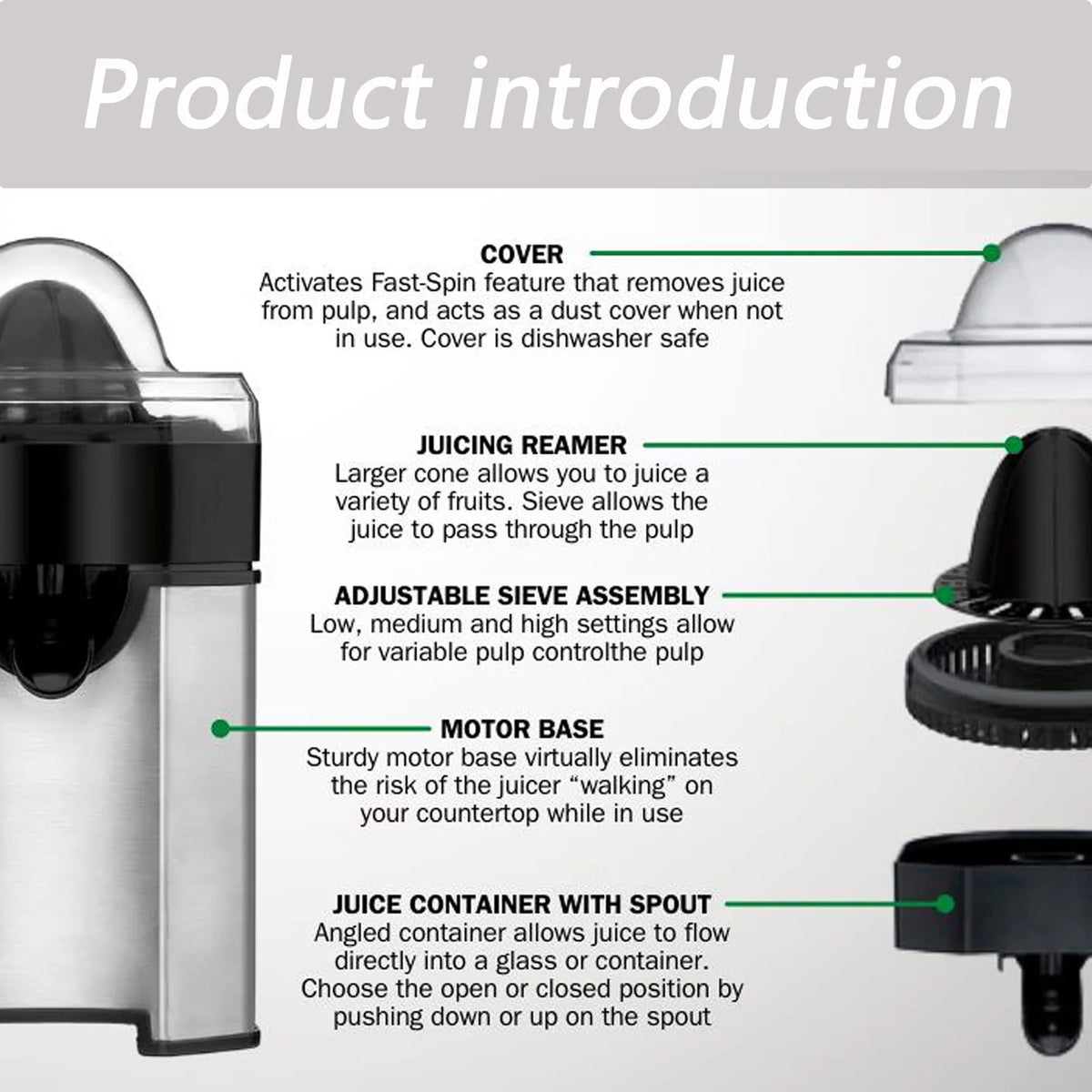 Black Citrus Juicer Machines P84431