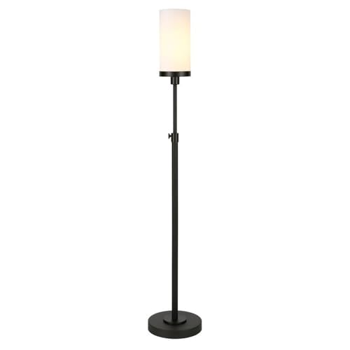 66" Tall Floor Lamp with Glass Shade in Gold F46618
