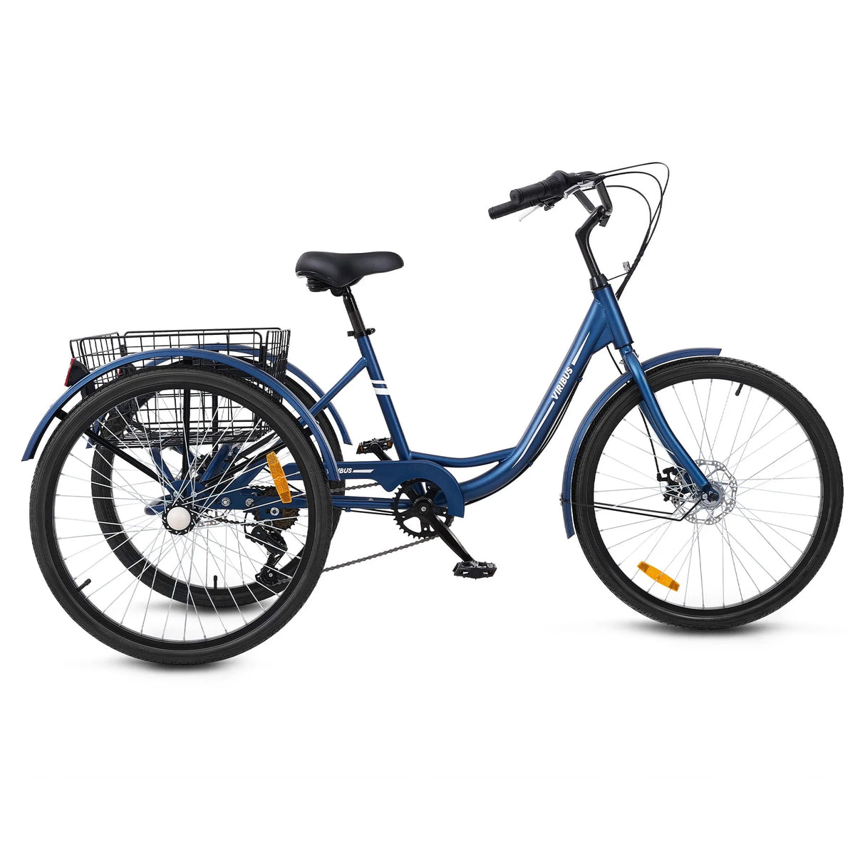 24 Adult Tricycle 7 Speed 3 Wheel Bike with Basket I834124