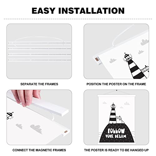 24x36 24x18 24x30 Magnetic Wood Poster Frame R239748
