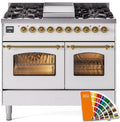 40 Dual Fuel Propane Gas Range with Brass Trim N1645