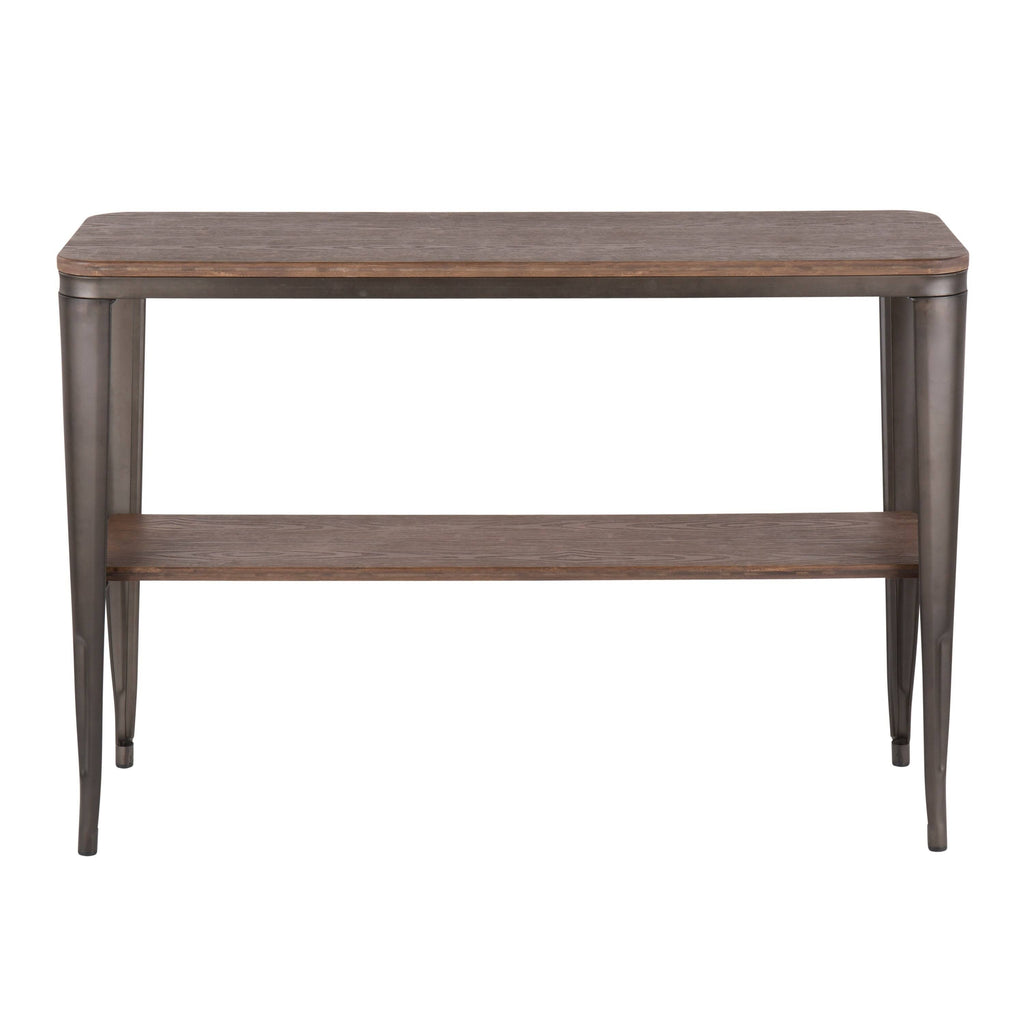 Industrial Metal Wood Console Table H80372