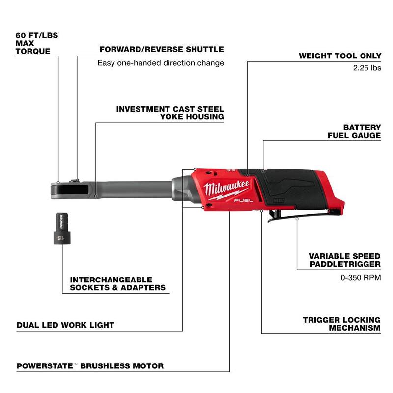 12V Lithium-Ion Brushless Cordless Extended Reach Box Ratchet Q3685