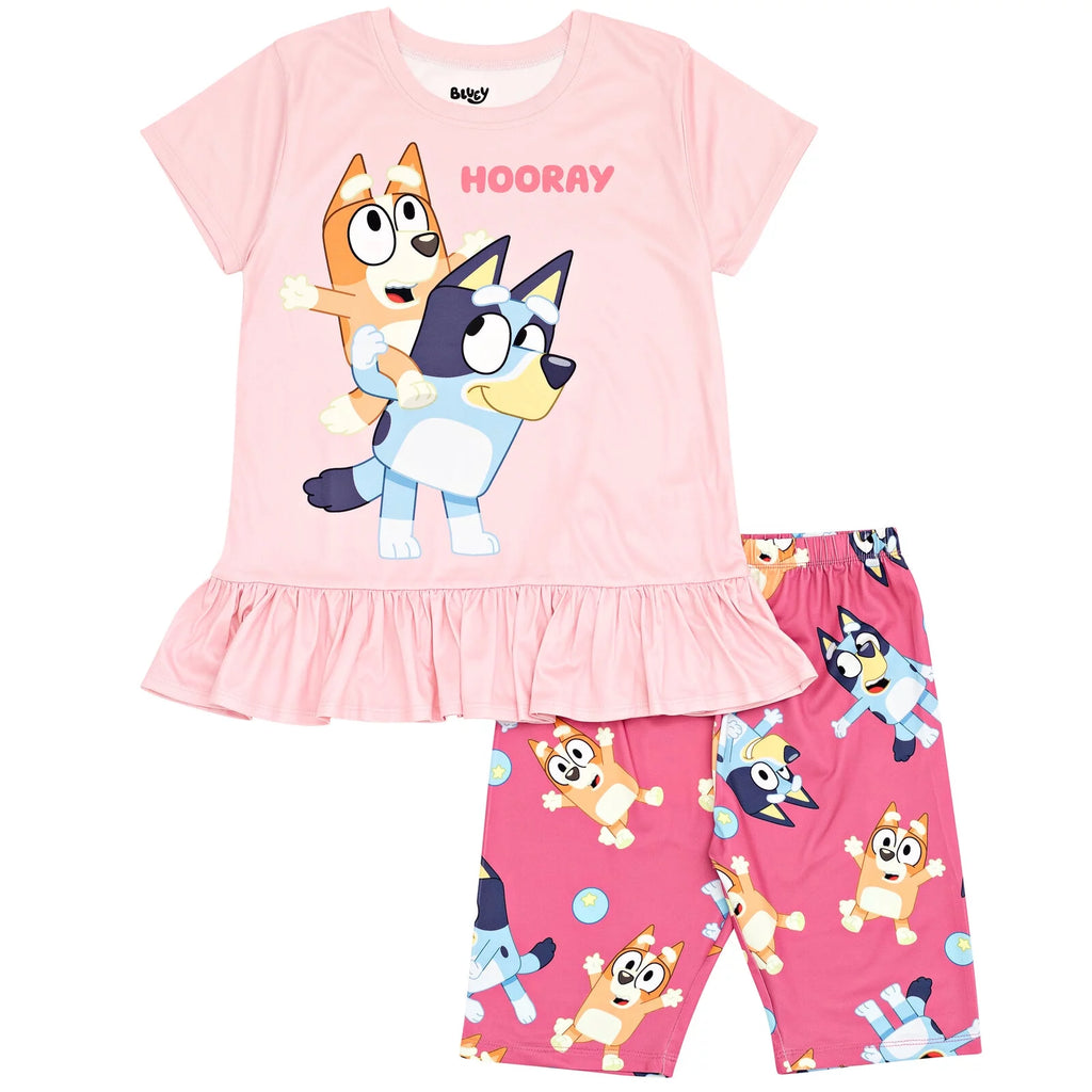 Pink 2T T-Shirt and Bike Shorts Outfit Set S96590