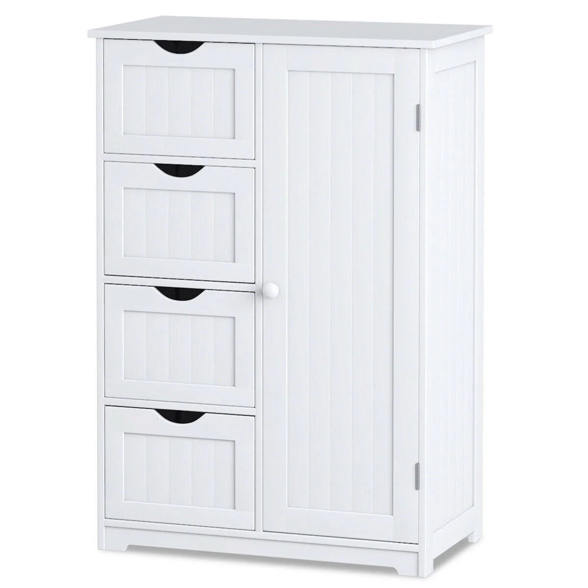 White 4 Drawer Wooden Bathroom Cabinet M392350