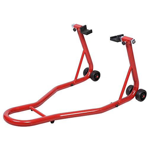 Motorcycle Lift Stand Rear 485LBS Capacity Portable Trailer Mounts Deep Red T192