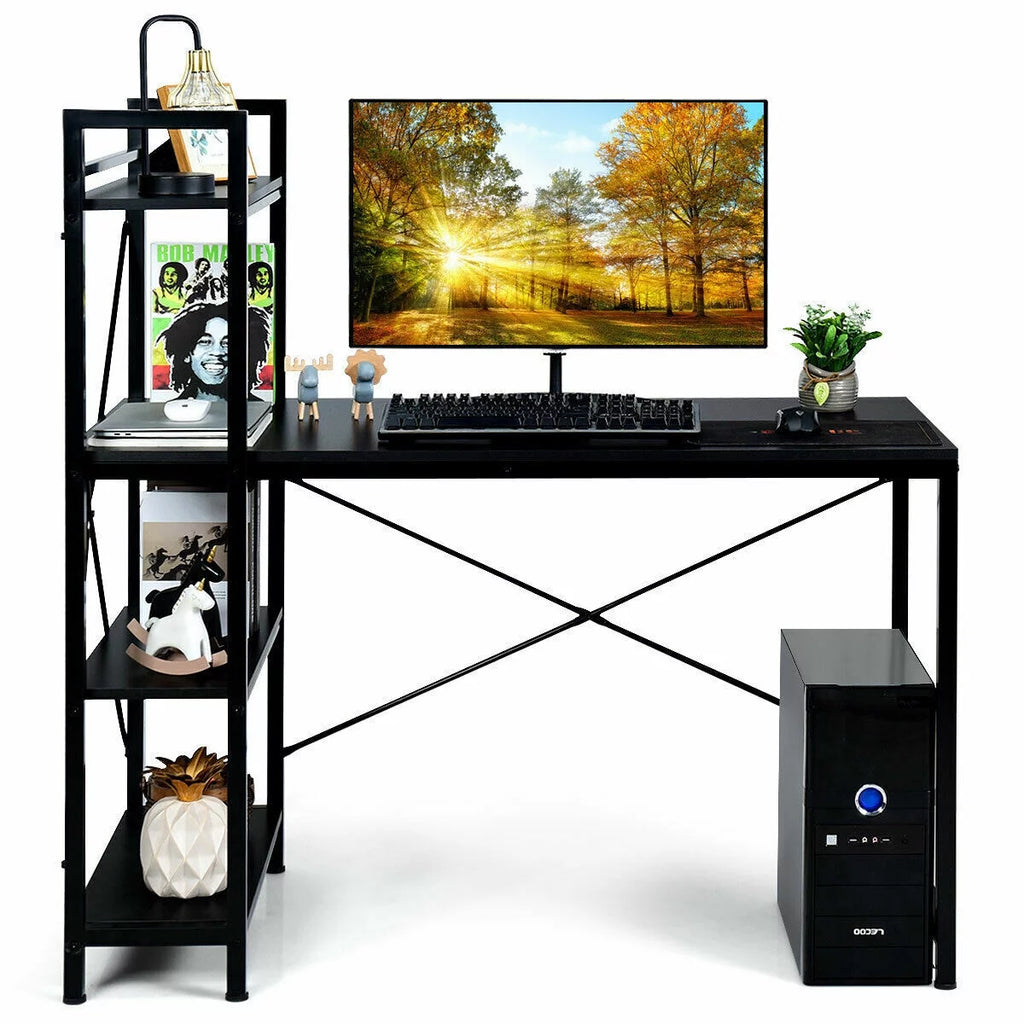 47.5" Computer Desk with 4 Tier Shelves T3323