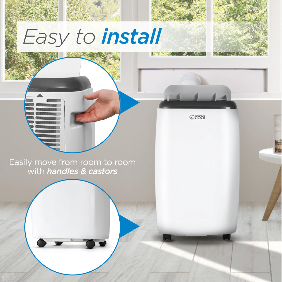 6,000 BTU Portable Air Conditioner with Remote Control, White M401331