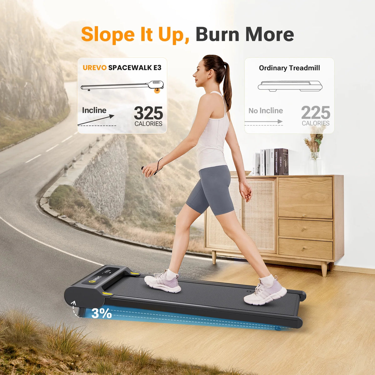 2 in 1 Under Desk Treadmill with Remote Control U62045