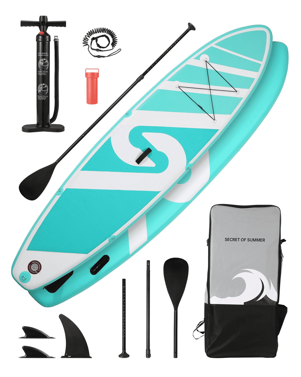 Inflatable Paddle Board 10' 6 in. Thick Green K59992