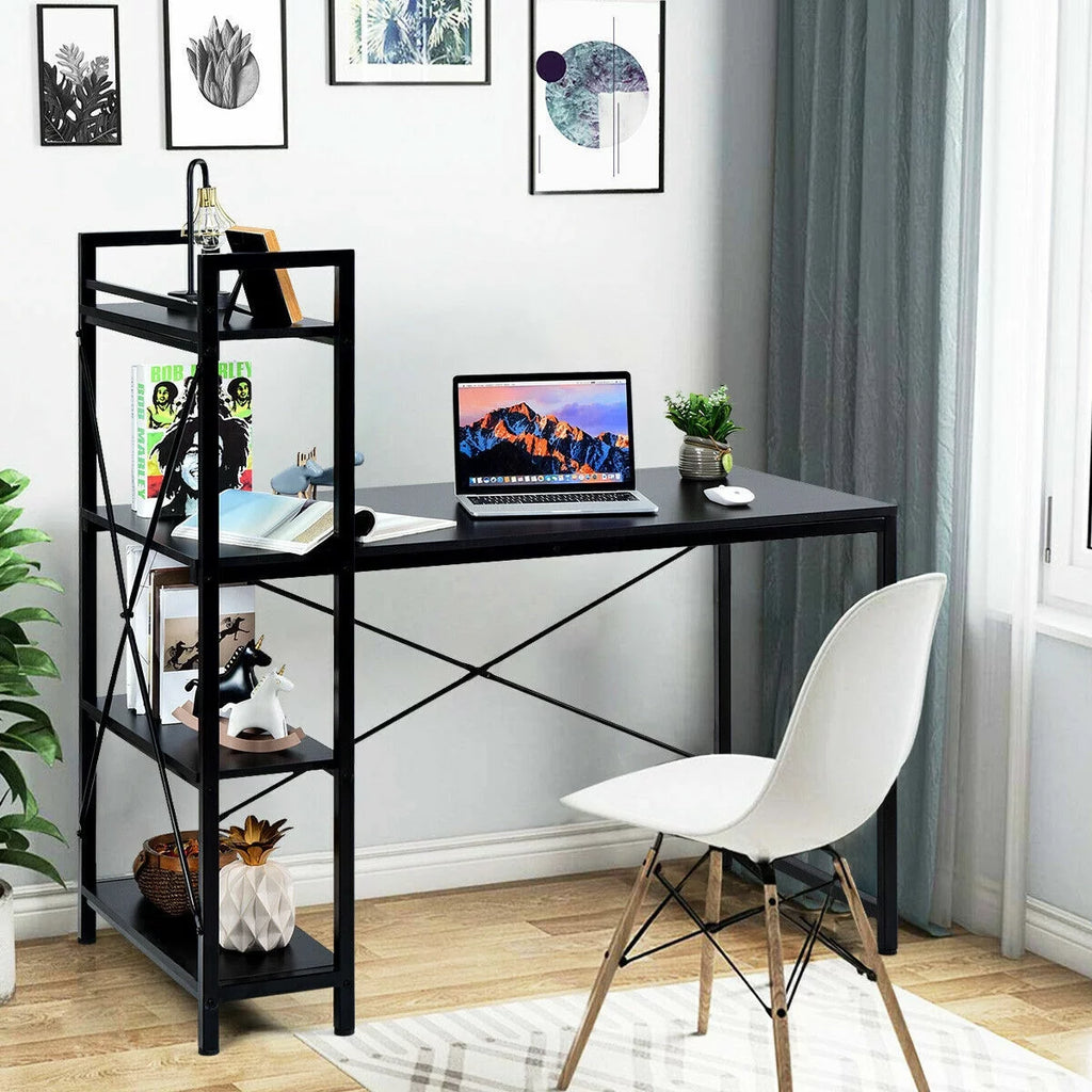 47.5" Computer Desk with 4 Tier Shelves T3323