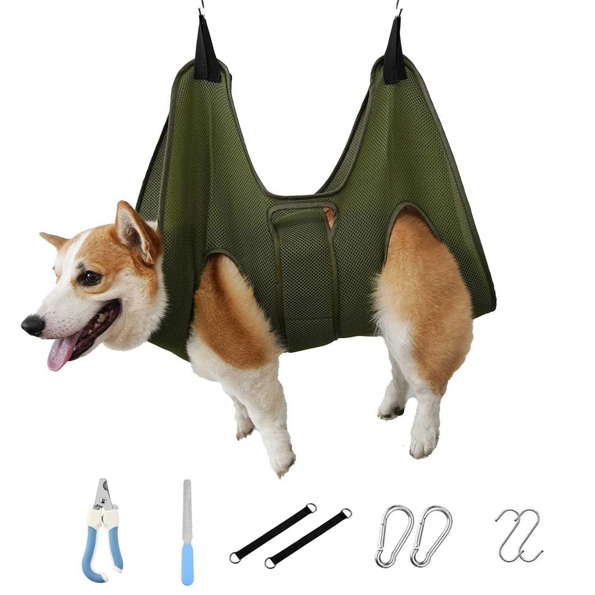 Dog Grooming Hammock Harness with Nail Clippers D714083