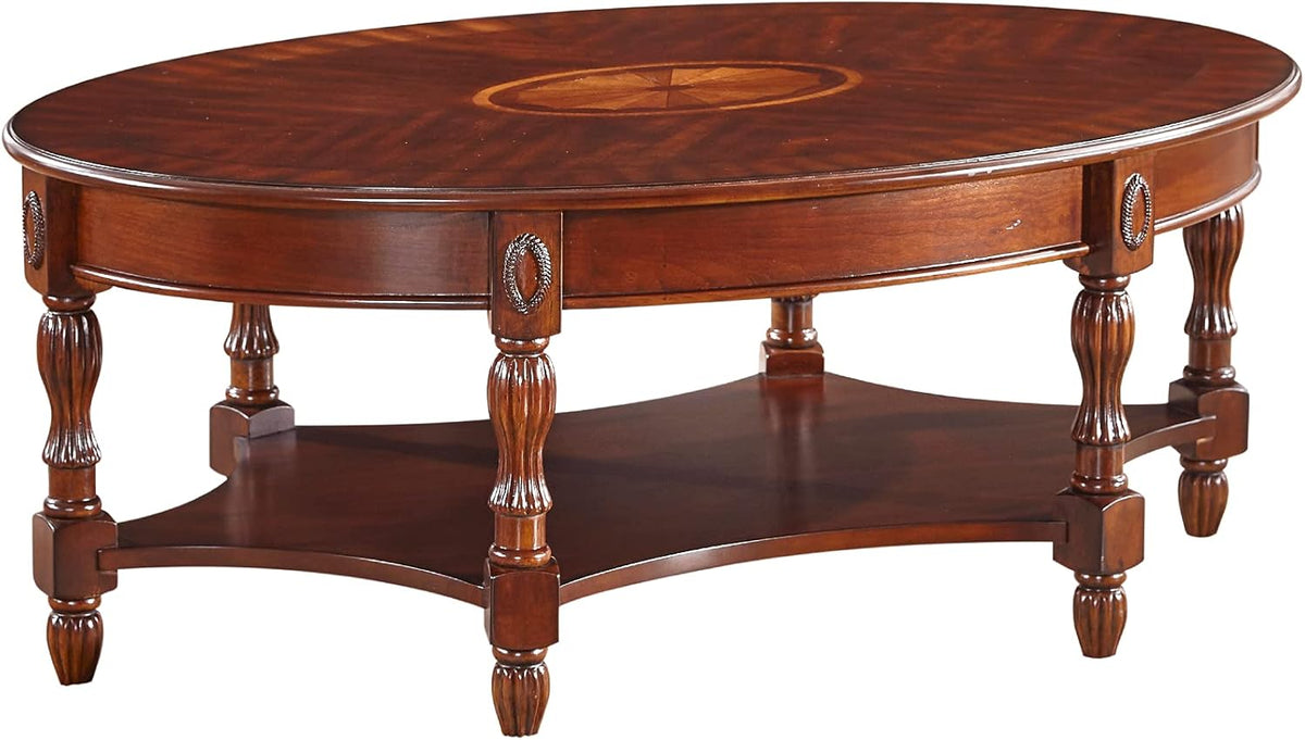 Solid Wood End Table with Storage Shelf I223