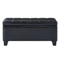 Black Rectangular Storage Ottoman M20817