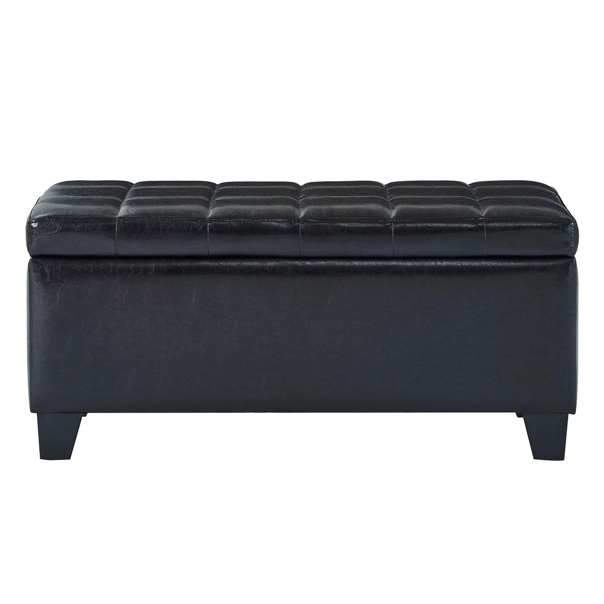 Black Rectangular Storage Ottoman M20817