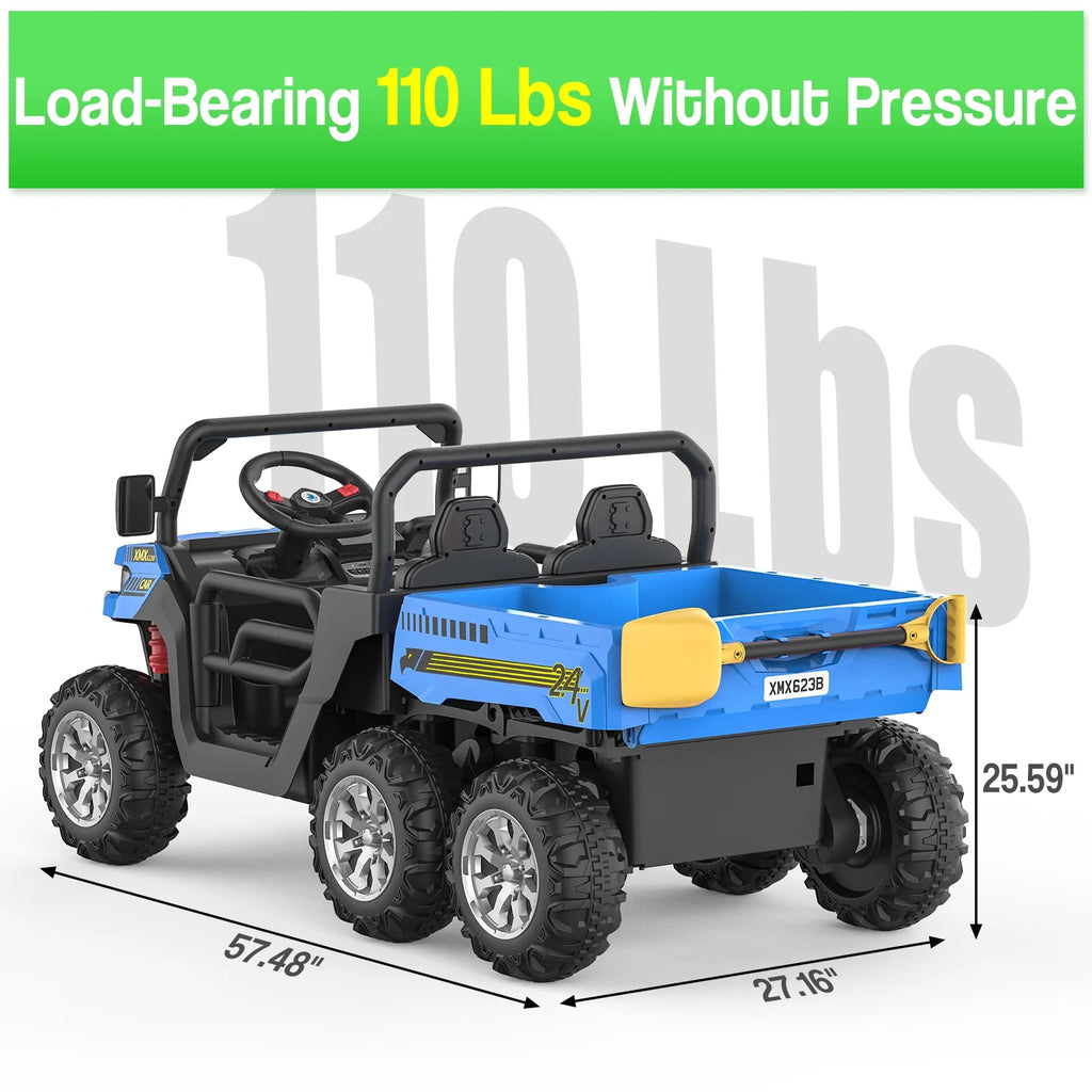 24V 6 Wheels Electric Ride on Tractor Dump Truck Q443023