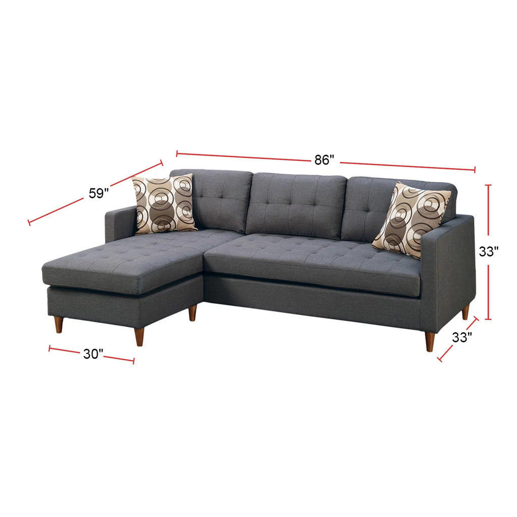 Blue Grey 2 Piece Sectional Sofa L45421