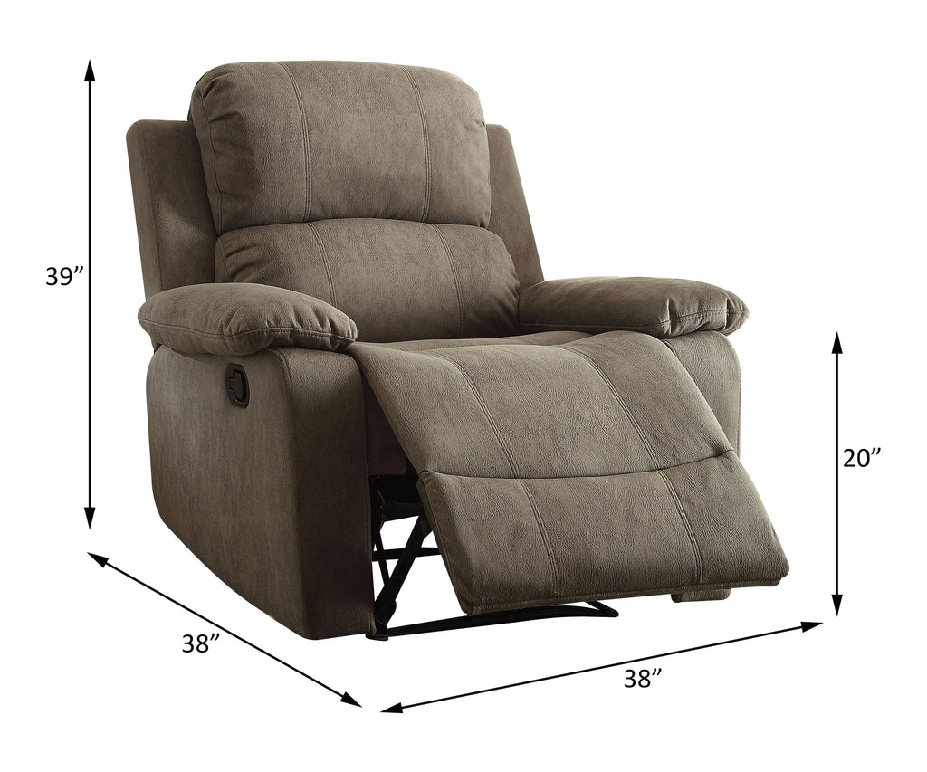 Gray Microfiber Recliner O60746
