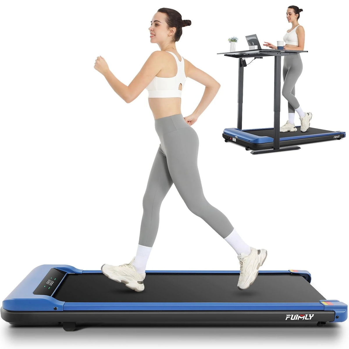 Black Electric Walking Pad Treadmill with Remote Control G35202