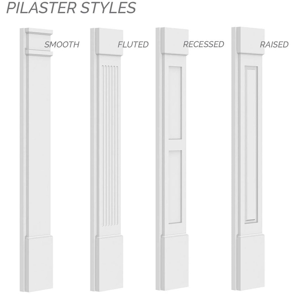 PVC Pilaster with Capital & Base (Pair) E1385