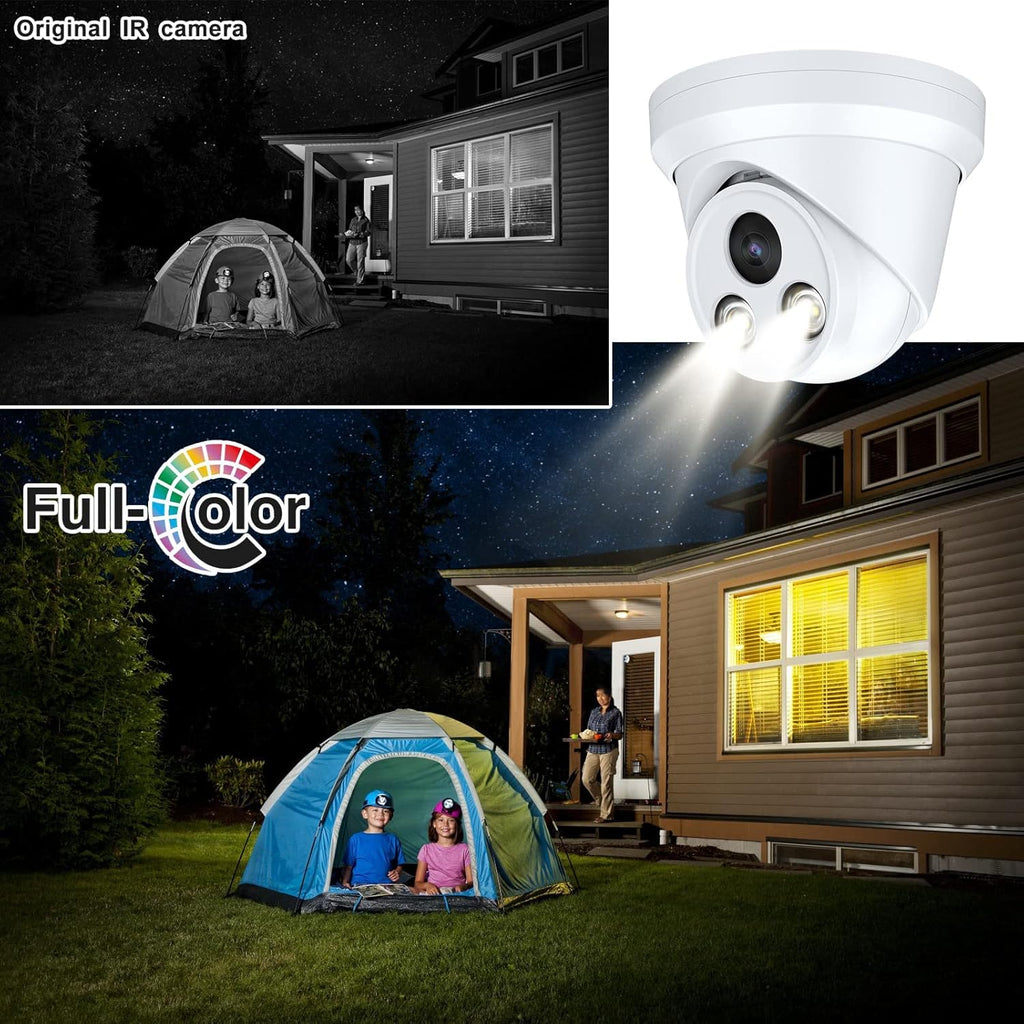 4K Full Color Night Vision 8MP POE Dome IP Camera X842909