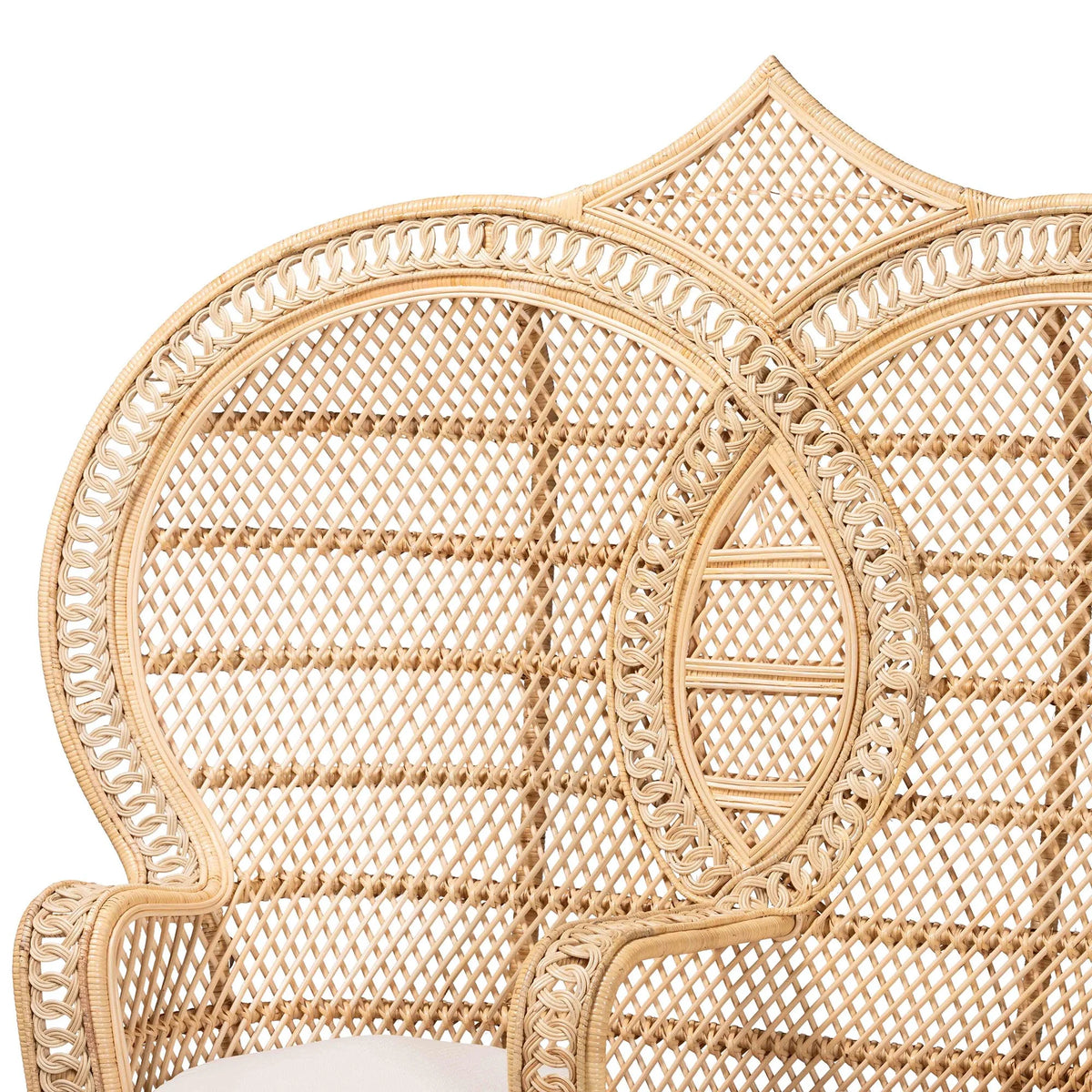 Natural Brown Rattan Two-Seater Chair L26907