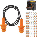 Orange 25dB NRR Reusable Corded Earplugs 50-Pack W927001