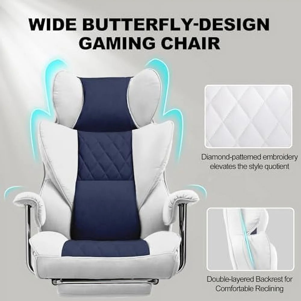 Gaming Chair with Pocket Spring Lumbar Support and Footrest T69646