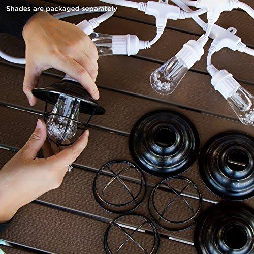 Vintage Color-Changing LED Cafe Lights 12 Bulbs 24 ft. White Cord K560