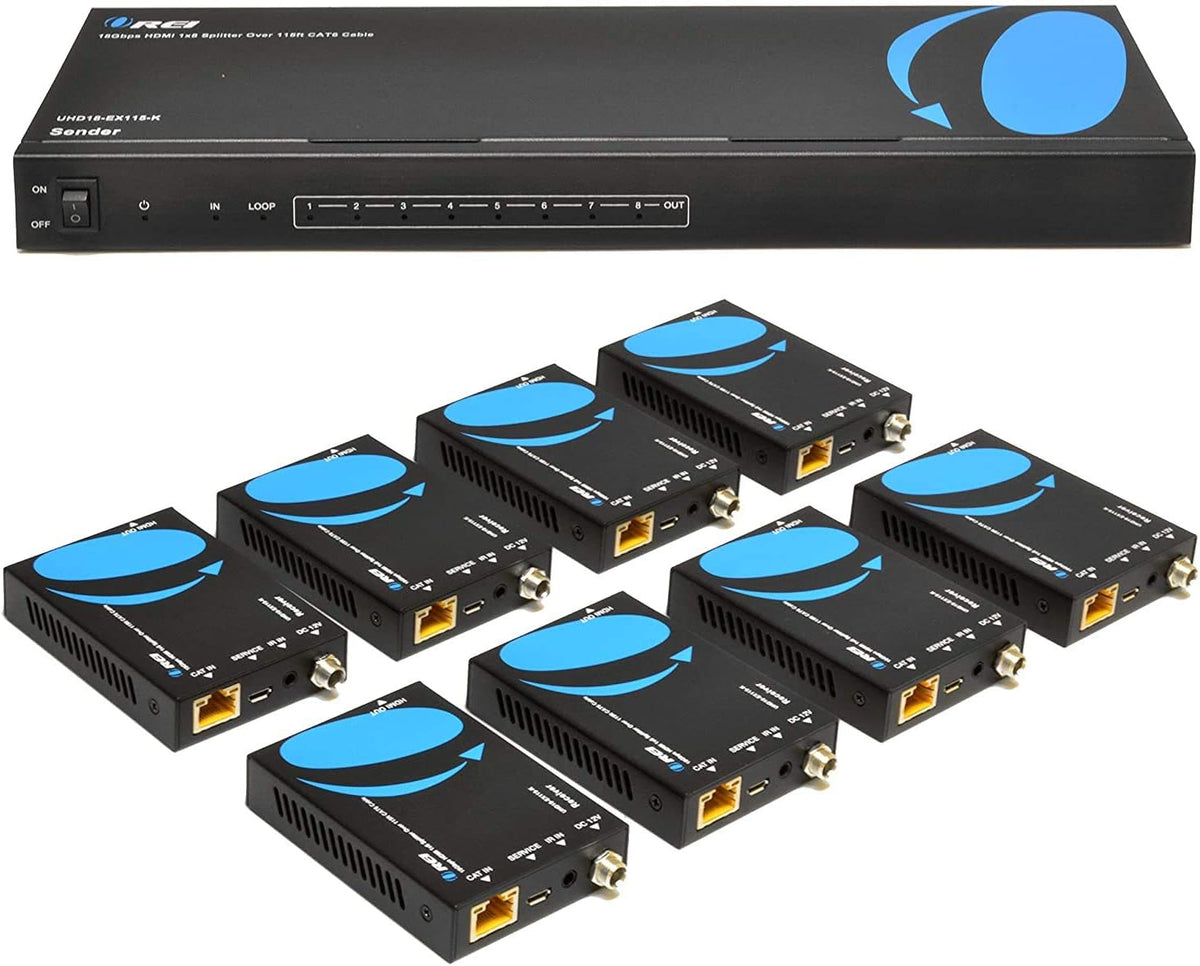 1x8 HDMI Extender Splitter 4K@60Hz with IR Remote G135