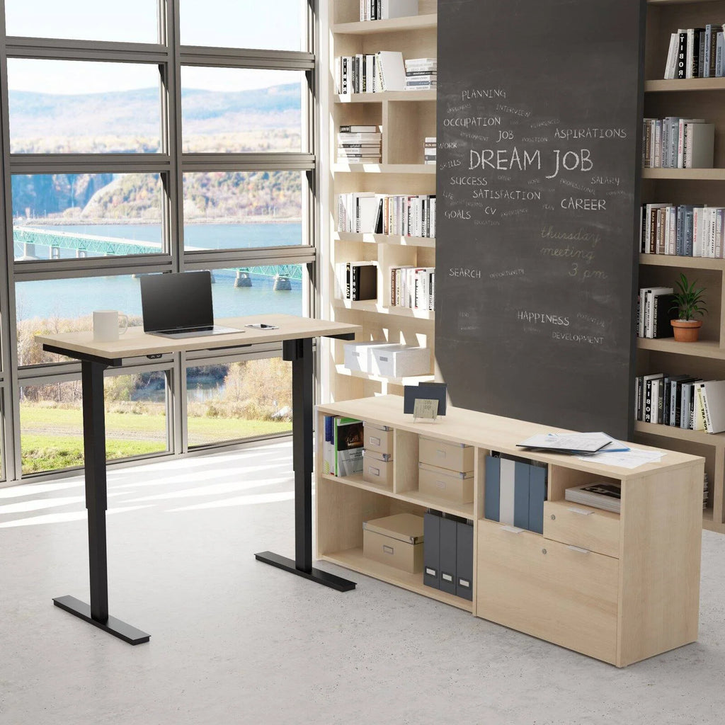 Height Adjustable L-Desk D409357