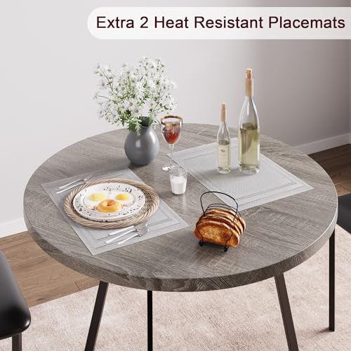 Rustic Brown 3 Piece Dining Table Set V82876