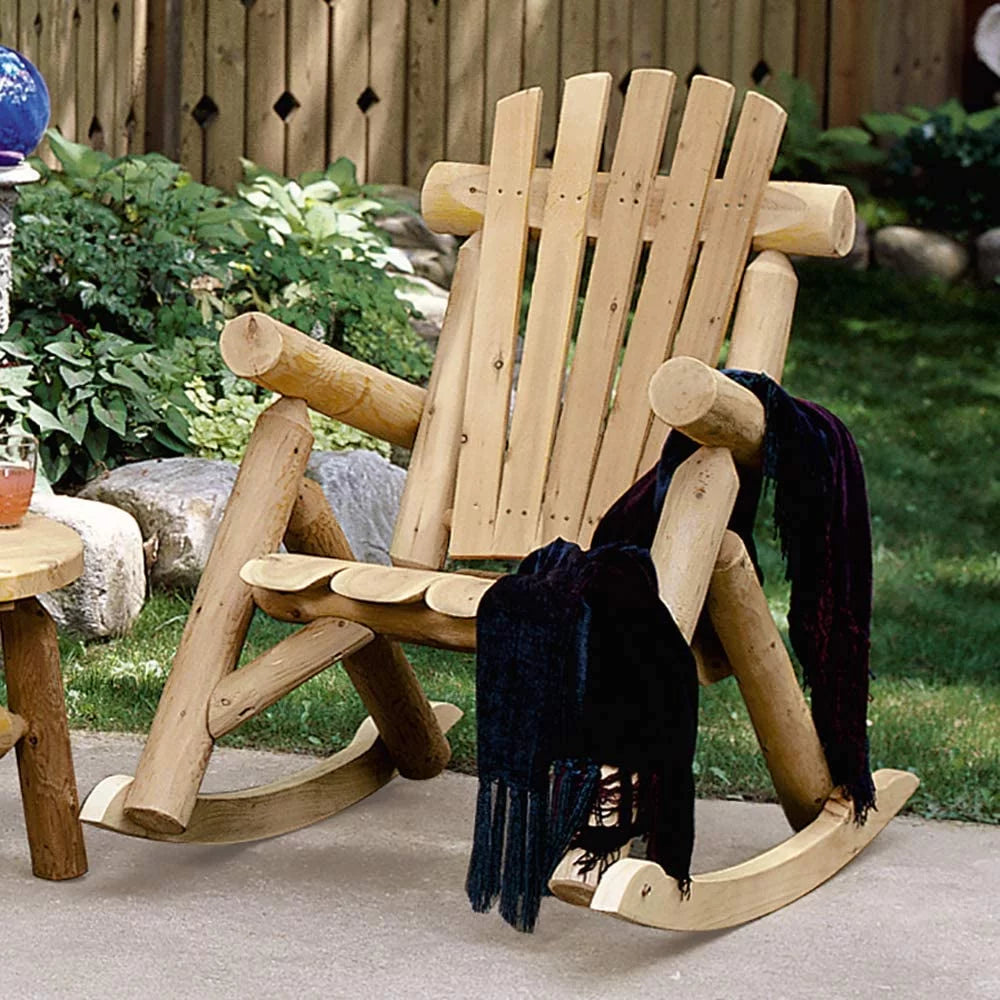 Natural Cedar Log Rocking Chair Q62417