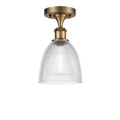 Brushed Brass 1 Light Semi-Flush Mount Y371047