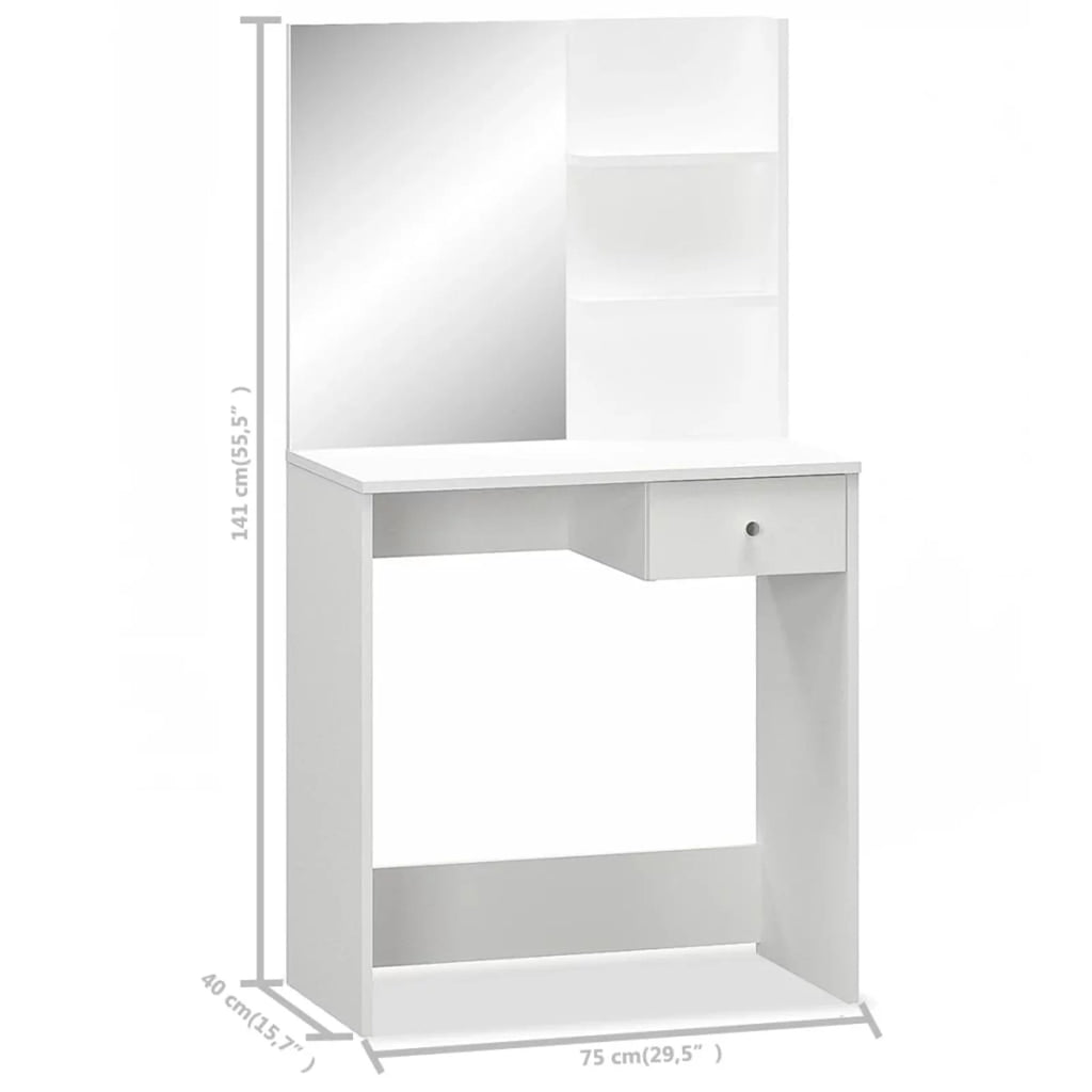 White Chipboard Dressing Table X922