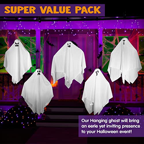 Hanging Ghosts Outdoor Decoration 5 Pack R8445