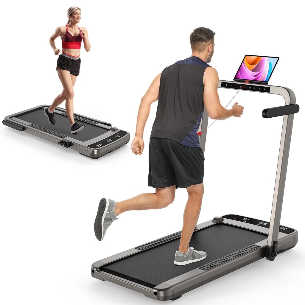 2 in 1 Folding Treadmill with Incline Y46443