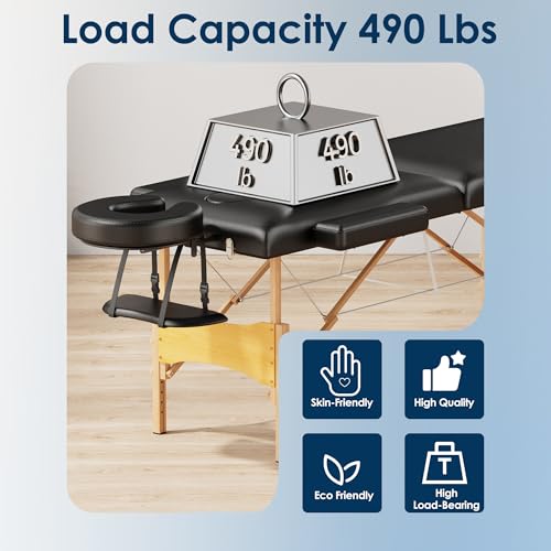 Portable Wooden 2-Fold Massage Table B582