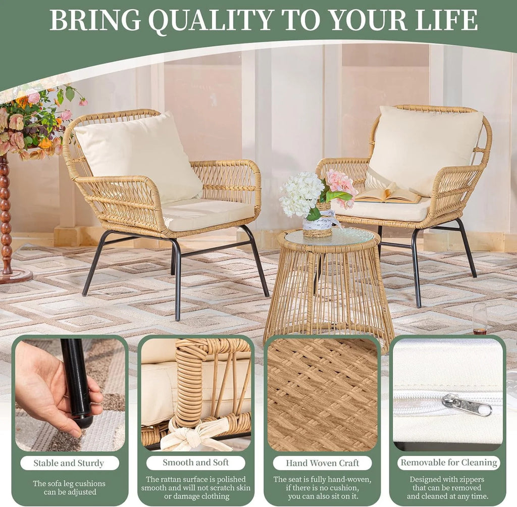 Beige Wicker Outdoor Sectional Sofa X521