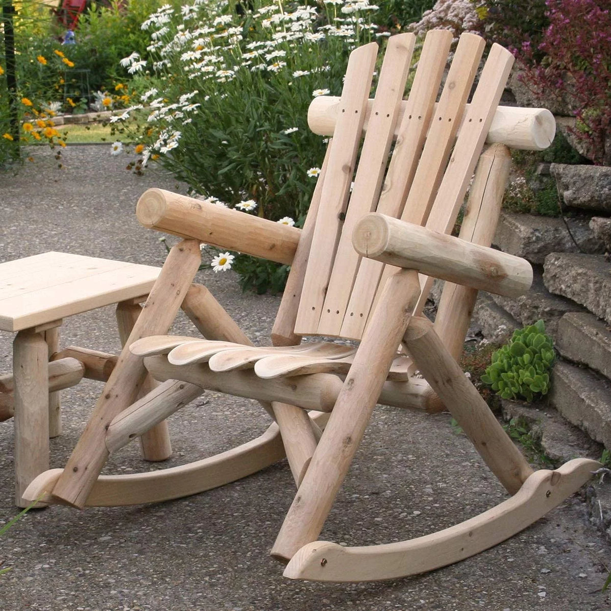 Natural Cedar Log Rocking Chair Q62417