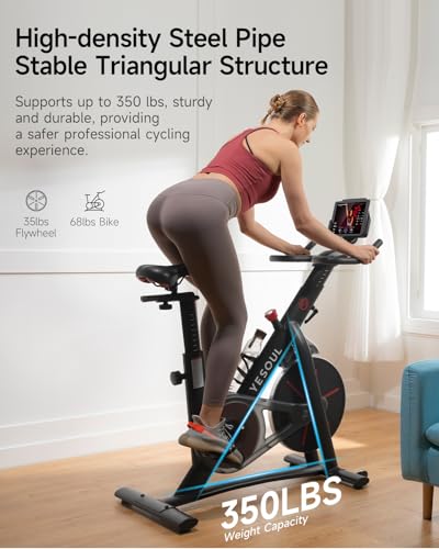 Black Magnetic Stationary Exercise Bike with Tablet Mount E9339