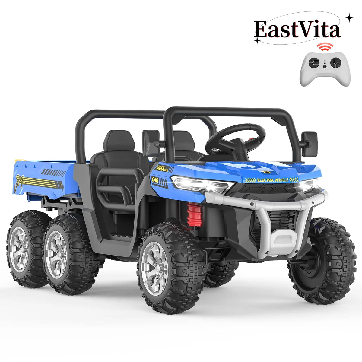 24V 6 Wheels Electric Ride on Tractor Dump Truck Q443023