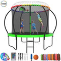 8FT Trampoline with Enclosure Net, Basketball Hoop, Ladder P53665