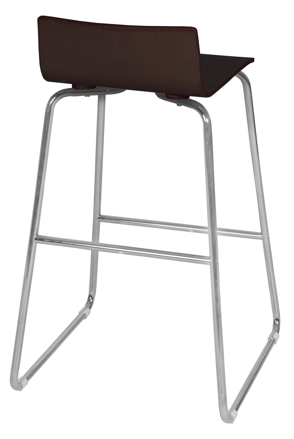 Mocha Walnut Chrome High Stool M508464
